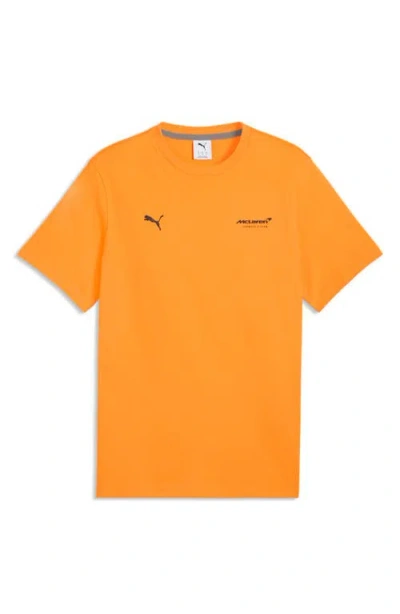Puma Mclaren Cotton Graphic T-shirt In Orange