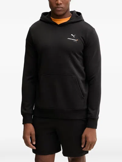 Puma Mclaren Logo-print Hoodie In Black