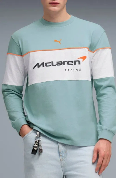 Puma Mclaren Long Sleeve Cotton Graphic T-shirt In Multi