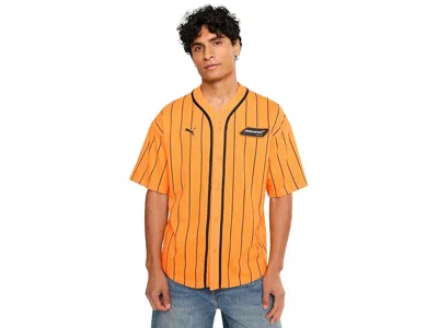 Puma Mclaren Racing Baseball Jersey Men's Clothing Papaya: Lg In Orange