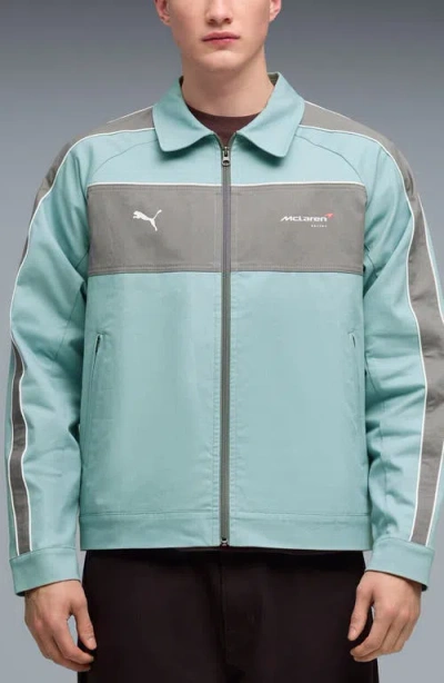 Puma Mclaren Racing Lifestyle Coach T7 Jacket In Green
