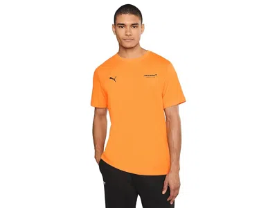 Puma Mclaren Cotton Graphic T-shirt In Orange
