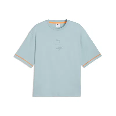 Puma Mclaren Cotton Graphic T-shirt In Blue