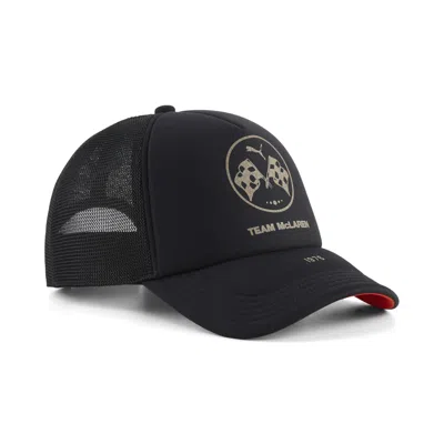Puma Mclaren Racing Trucker Hat In Black