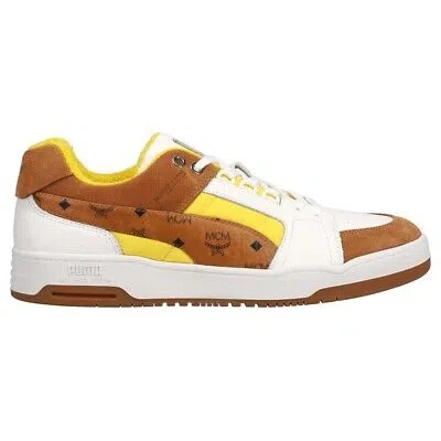 Pre-owned Puma Mcm X Slipstream Lo Lace Up Mens Brown, White, Yellow Sneakers Casual Shoe
