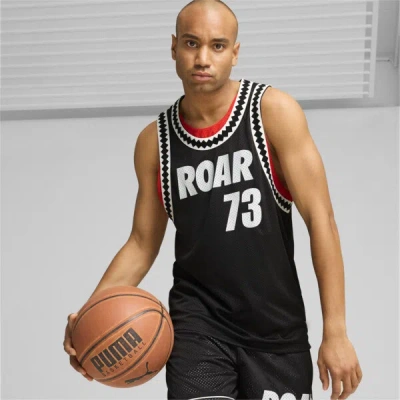 Puma Media Day Men's Basketball Jersey In Black-for All Time Red
