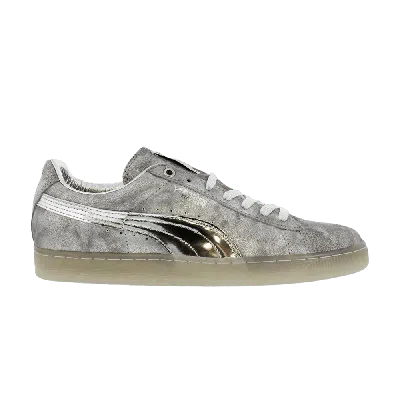 Pre-owned Puma Meek Mill X Suede Classic '24k White' In Silver