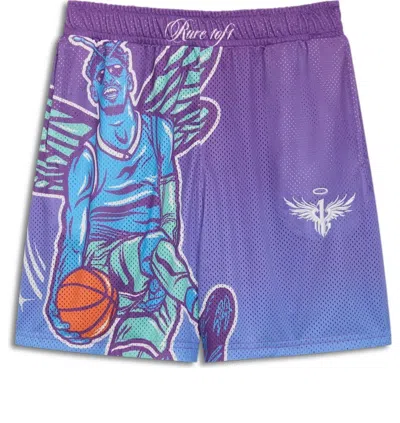 Puma Melo Charlotte Graphic Basketball Shorts 'purple Glimmer'