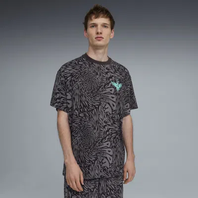 Puma Melo World Oversized T-shirt Men In Black