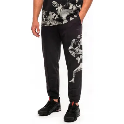 Puma Memory Lane Fleece Sweatpants In Black