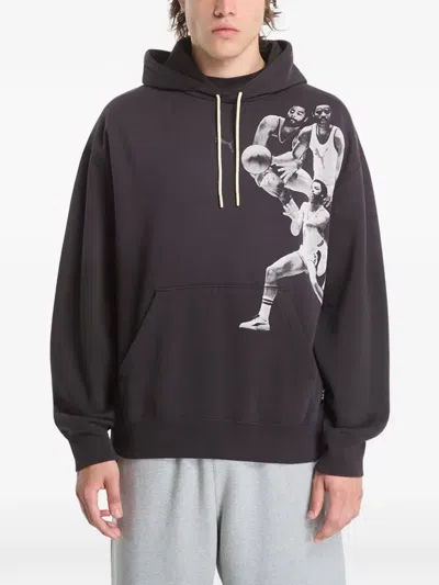 Puma Memory Lane Graphic-print Hoodie In Black