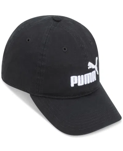 Puma Men's #1 Adjustable Cap 2.0 Strapback Hat In Black,white