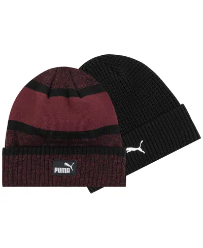 Puma Men's 2-pack Marled Cuff Beanie In Multi