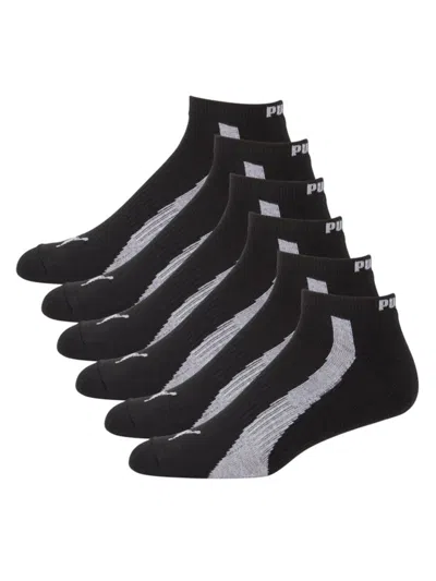 Puma Men's 6-pack Logo Socks In Black