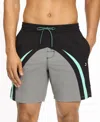Puma Men's 7" Swim Swxp Colorblocked Trunks In Black