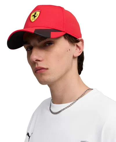Puma Men's Adjustable Snapback High-profile Baseball Cap In Rosso Corsa