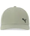 Puma Men's Alloy Solid Color Cat Logo Stretch Fit Cap In Med Green