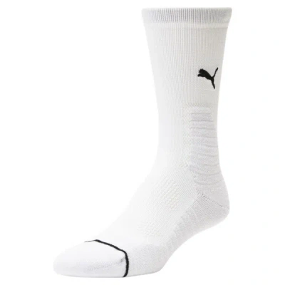 Puma Men's Basketball Crew Socks 1 Pack In White / Black
