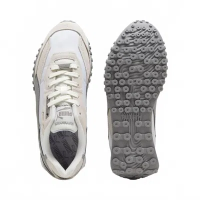 Puma Men's Blktop Rider Sneakers In Feather Gray-stormy Slate In Animal Print