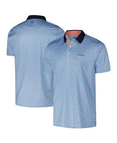Puma Men's Blue Kentucky Derby Kentucky Derby Pique Gingham Polo