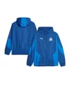 Puma Men's Blue Olympique Marseille 2023/24 Pre-match Anthem Full-zip Hoodie Jacket In Blue
