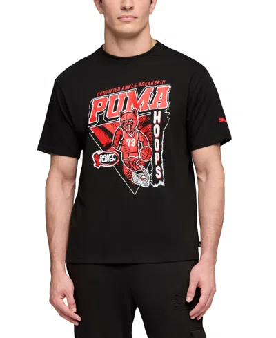 Puma Men's Cotton Rival Rage Graphic Short-sleeve T-shirt In Black