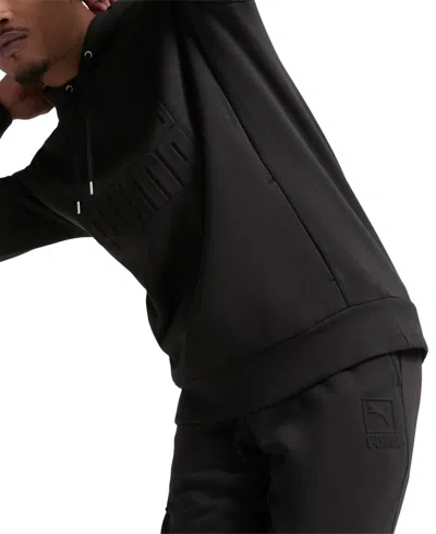 Puma Men's Elevate Embossed Fleece Hoodie In  Black