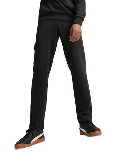 Puma Men's Elevate Embossed Fleece Cargo Pants In  Black