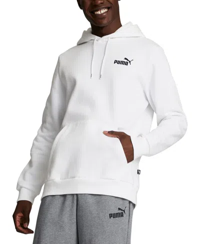 Puma Men's Embroidered Logo Hoodie In White