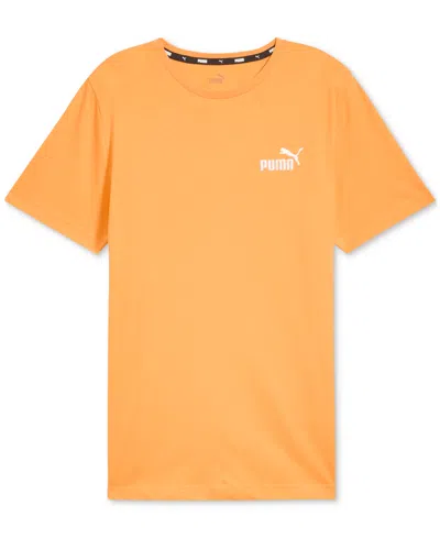 Puma Men's Embroidered Logo T-shirt In Clementine