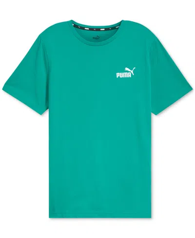 Puma Men's Embroidered Logo T-shirt In Sparkling Green