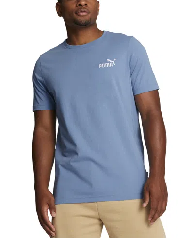 Puma Men's Embroidered Logo T-shirt In Zen Blue