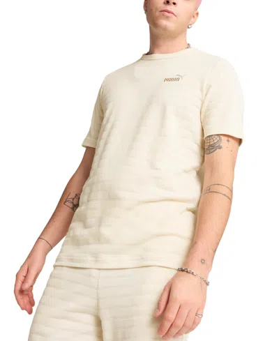 Puma Men's Ess Elevated Regular-fit Textured Stripe T-shirt