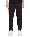 Puma Men's Ess Regular-fit Logo Embossed Fleece Cargo Pants In Black