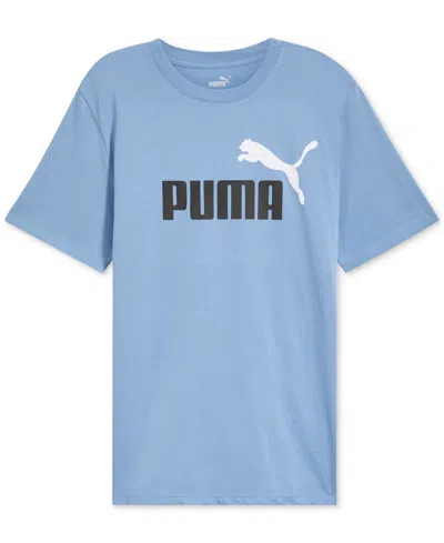 Puma Men's Essential Logo T-shirt In Zen Blue