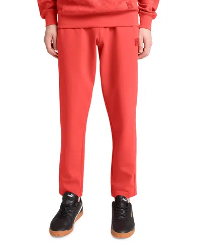 Puma Men's Essential Logomania Pants In Red Fire