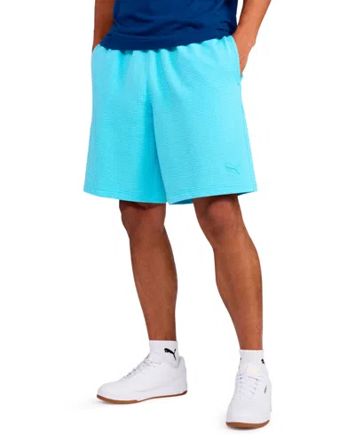 Puma Men's Essentials Elevated Regular-fit Shorts In Blue