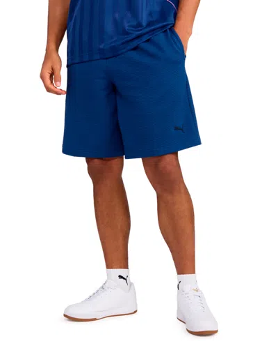 Puma Men's Essentials Elevated Regular-fit Shorts In Blue