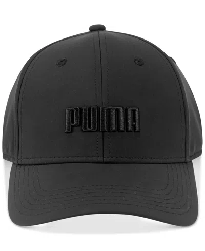 Puma Men's Evercat Gains Logo Embroidered Stretch-fit Cap In Black