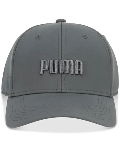 Puma Men's Evercat Gains Logo Embroidered Stretch-fit Cap In Med Gray