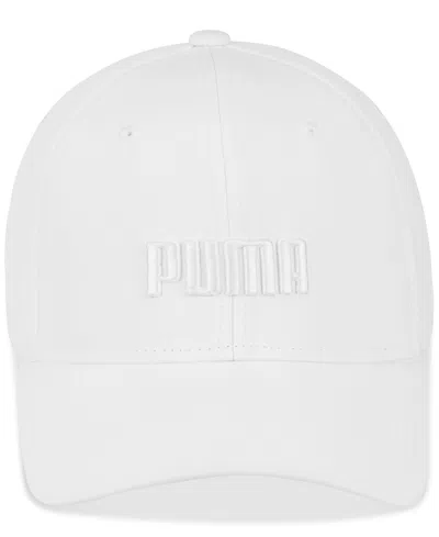 Puma Men's Evercat Gains Logo Embroidered Stretch-fit Cap In White