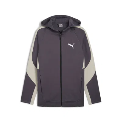 Puma Evostripe Full-zip Men's Hoodie In Galactic Gray