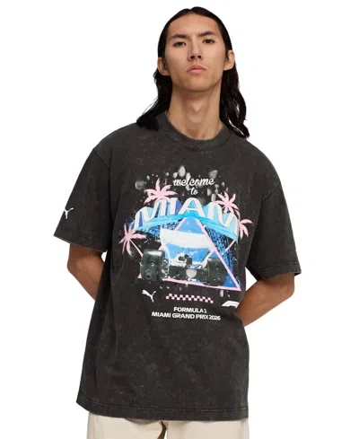 Puma Mens  F1 Miami Washed Graphic Tee In Black