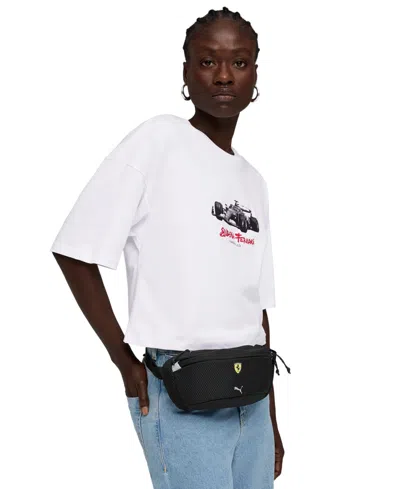 Puma Men's Ferrai Waist Bag In Black