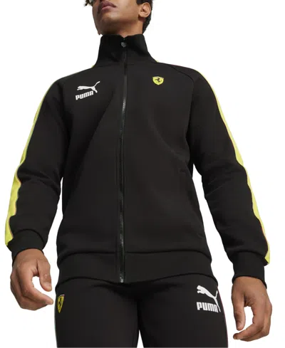 Puma Men's Ferrari Race Iconic T7 Full-zip Track Jacket In  Black