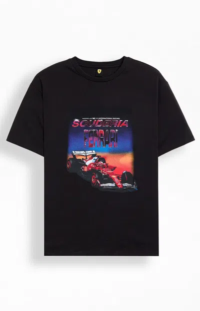 Puma Scuderia Ferrari Tribes Cotton Graphic T-shirt In Blue