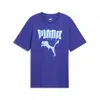 Puma Graphics Frozen Cat Men's T-shirt In Blue