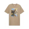 Puma Graphics Photoprint Men's T-shirt In Beige