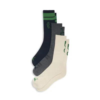 Puma Men's Half-terry Crew Lenght Socks (3 Pairs) In Multi