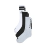 Puma Men's Half-terry Crew Length Socks (3 Pairs) In White / Black